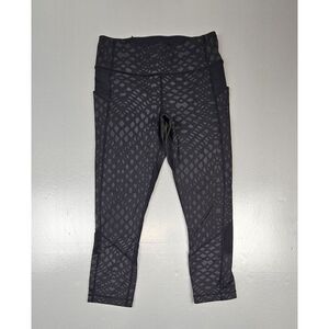 Lululemon Leggings Womens Size 9.‎ Rival Crop Lace Play Black.